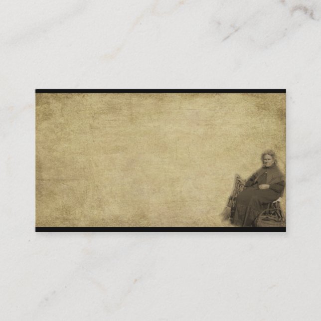 Tarjetas de visitas de señora In Her Chair- Prim (Anverso)