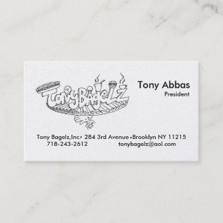 Tarjetas de visitas de Tony Bagelz