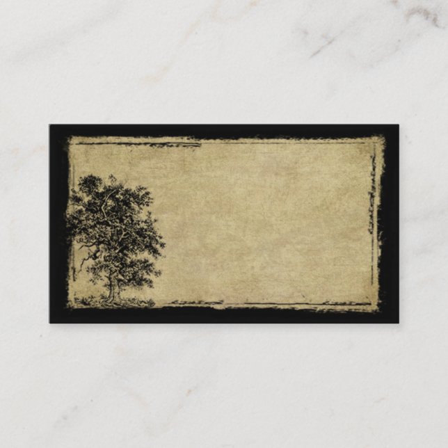 Tarjetas de visitas remilgadas del árbol viejo (Anverso)