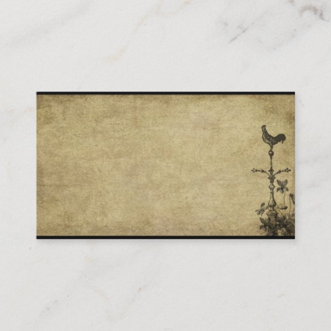 Tarjetas de visitas remilgadas del gallo del (Anverso)