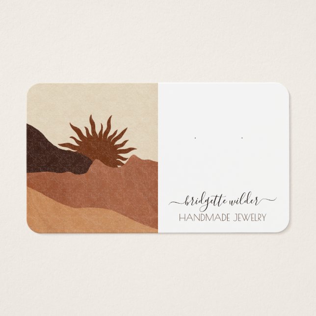 Tarjetas de visualización Boho Sun Terracotta Jewe (Frente)