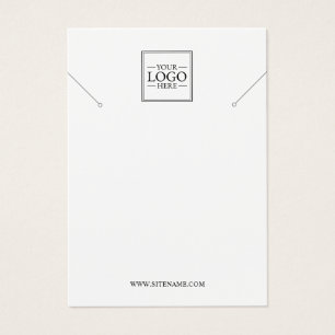 Tarjetas de visualización de collar con logotipo d