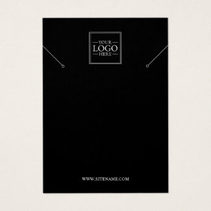 Tarjetas de visualización de collar con logotipo d