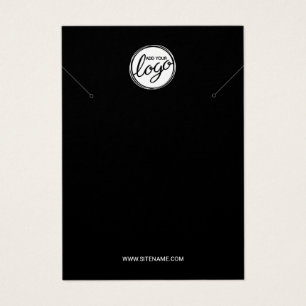 Tarjetas de visualización de collares con logotipo