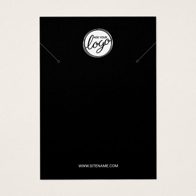 Tarjetas de visualización de collares con logotipo (Frente)