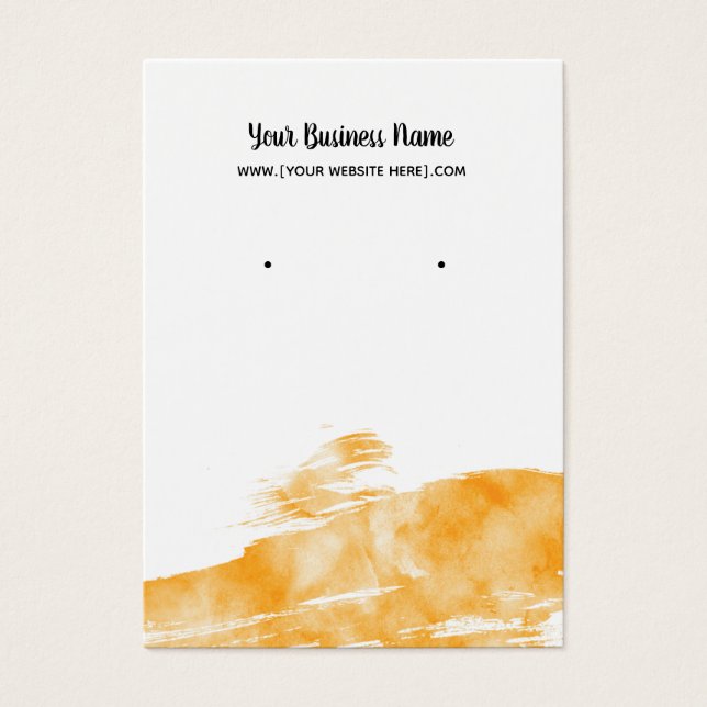 Tarjetas de visualización de color de agua naranja (Frente)
