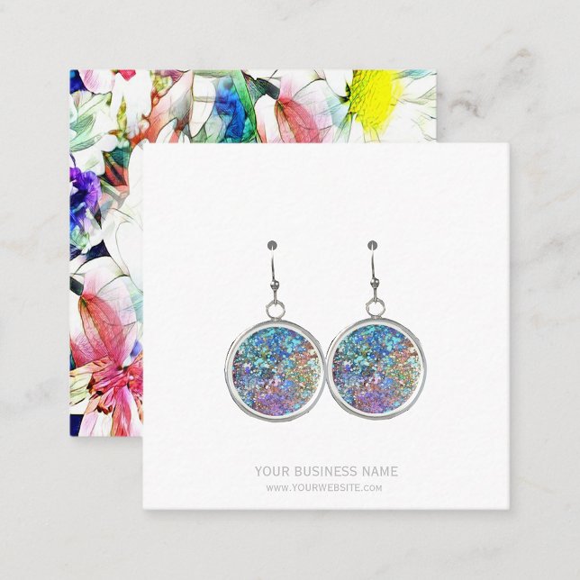 Tarjetas de visualización de jewelry Earring perso (Customize your Business Name & Website with our Jewelry Earring Display Cards, great for e-commerce)
