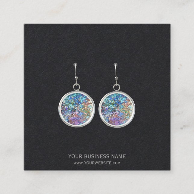 Tarjetas de visualización de jewelry Earring perso (Custom Jewelry Earring Display Cards to Personalize with your Business Name & Website)