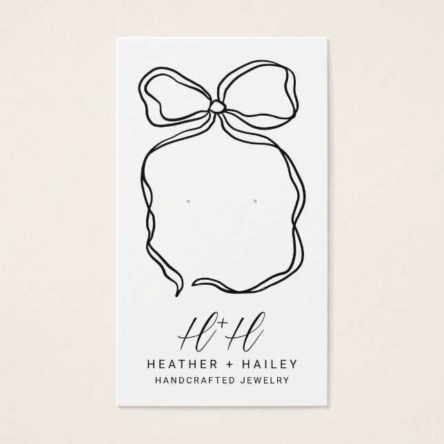 Tarjetas de visualización de joyas artesanales de  (Frente)