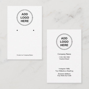 Tarjetas de visualización de joyas con logotipo de