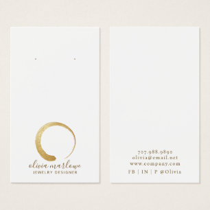 Tarjetas de visualización de joyas con logotipo de