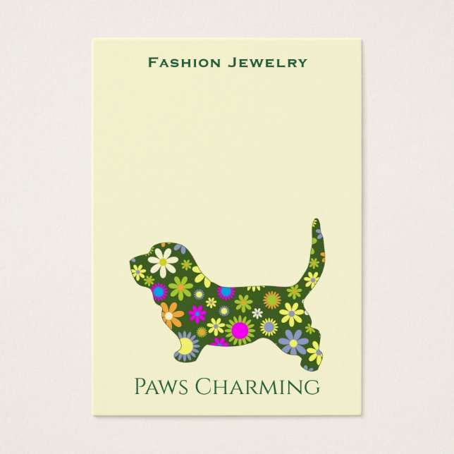 Tarjetas de visualización de joyas con logotipo pa (Frente)