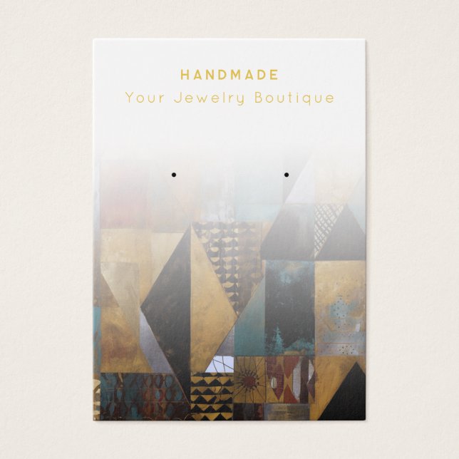 Tarjetas de visualización de joyas de Boho resumen (Frente)