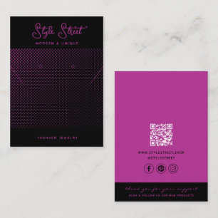 Tarjetas de visualización de joyas de código QR pa