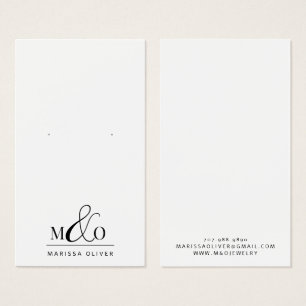 Tarjetas de visualización de joyas monograma moder