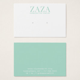 Tarjetas de visualización de joyería de color blan