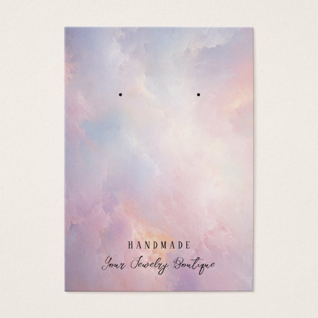 Tarjetas de visualización de joyería de las nubes  (Frente)