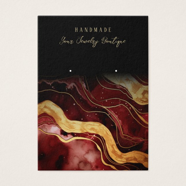 Tarjetas de visualización de joyería de oro de Bor (Frente)