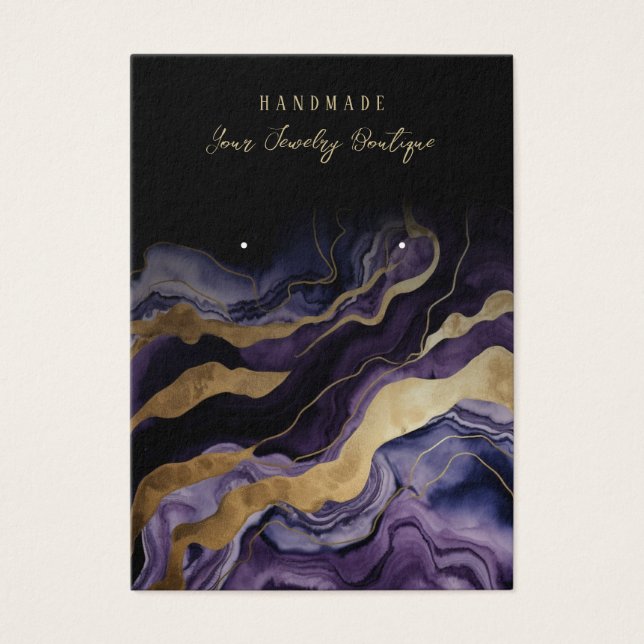 Tarjetas de visualización de joyería Purple Gold A (Frente)