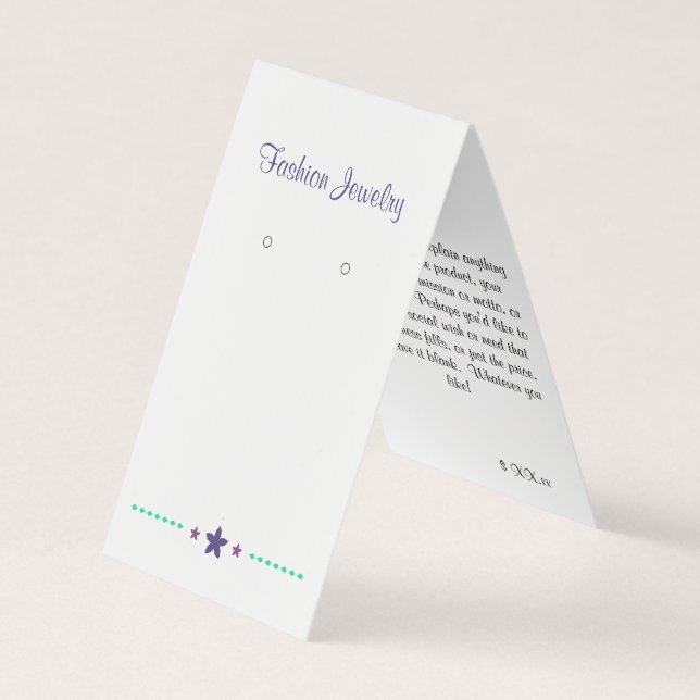 Tarjetas de visualización de la estrella azul verd (Anverso)