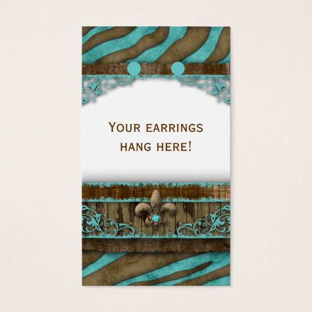 Tarjetas de visualización de tierra Cute Zebra Fle (Frente)