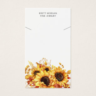 Tarjetas de visualización del collar de girasoles
