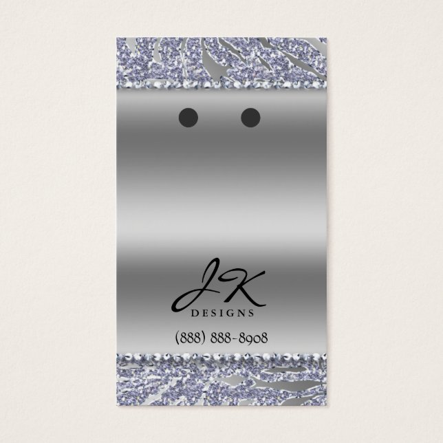 Tarjetas de visualización Earl's Jewelry Zebra Cha (Frente)