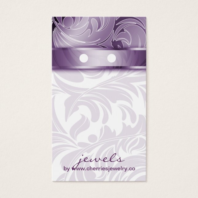 Tarjetas de visualización Earring Modern Swirls Je (Frente)
