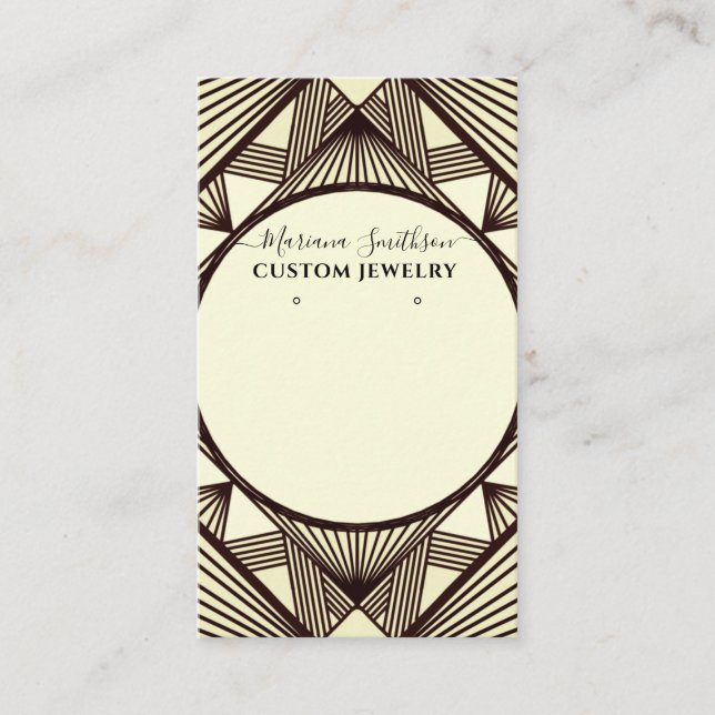 Tarjetas de visualización geométricas Art Deco de  (Anverso)