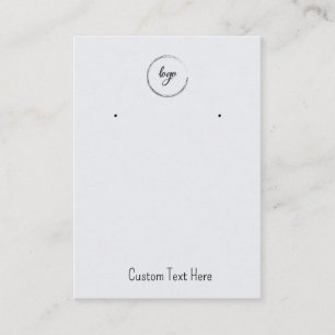 Tarjetas de visualización Gris Simple Earration