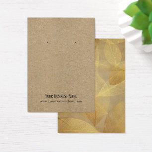 Tarjetas de visualización Kraft Golden Leaves