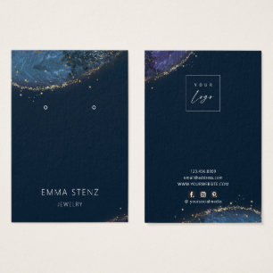 Tarjetas de visualización Lux Blue Gold Earls