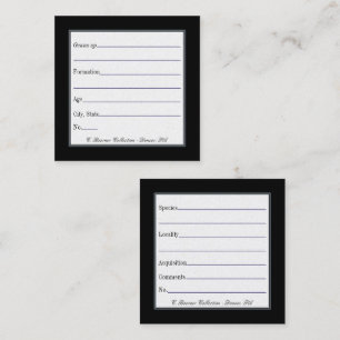 Tarjetas de visualización para colecciones de fósi