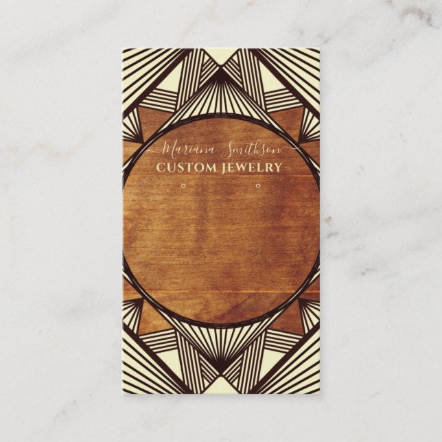Tarjetas de visualización rusticas de Art Deco geo (Anverso)