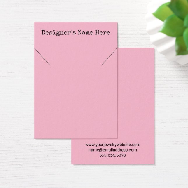 Tarjetas de visualización simples de collares rosa (Escritorio)