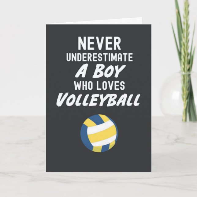Tarjetas de Voleibol para Niños para Chicos Deport (Anverso)