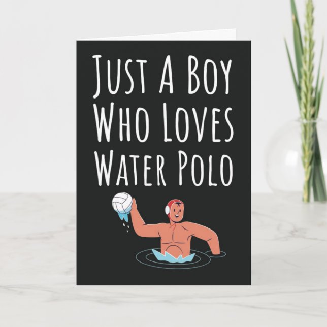 Tarjetas de Waterpolo para Niños para Chicos (Anverso)