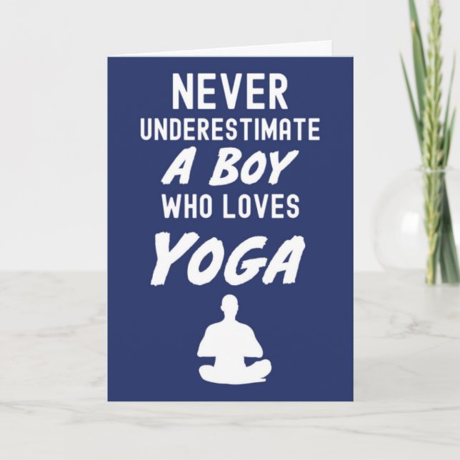 Tarjetas De Yoga Azul De La Marina Para Niños (Anverso)