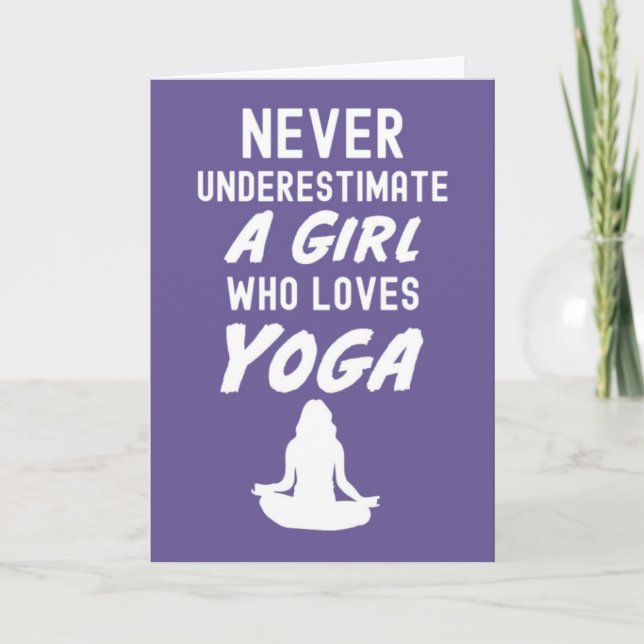 Tarjetas De Yoga Rosa Para Niña Bebé (Anverso)
