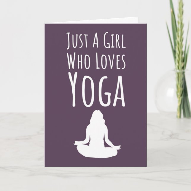 Tarjetas De Yoga Rosadas Guay Para Chicas Para Ell (Anverso)