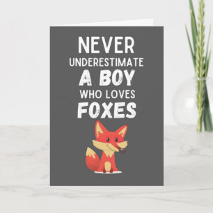Tarjetas de Zorro Adorable para Niños Animales