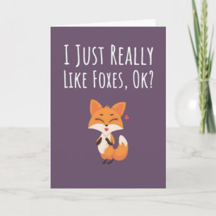Tarjetas de Zorro Rosa Lindo para Niñas para Ella