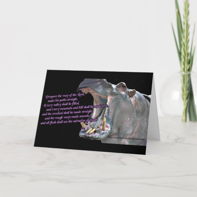 Tarjetas del advenimiento del hipopótamo (Anverso)