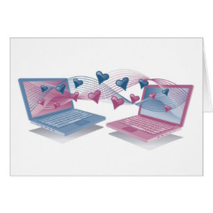 Tarjetas del amor del ordenador portátil