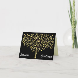 Tarjetas del árbol de la hoja de oro de los