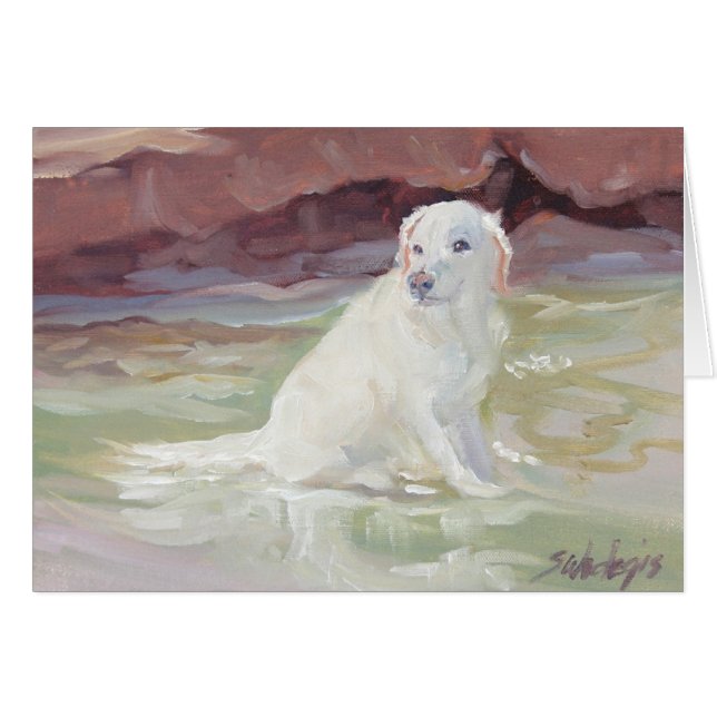 Tarjetas del arte del labrador retriever (Anverso (Horizontal))