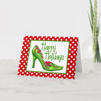 Tarjetas del arte del zapato del navidad