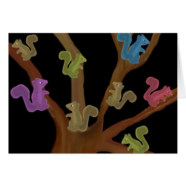 Tarjetas del asilo de la ardilla (Anverso (Horizontal))