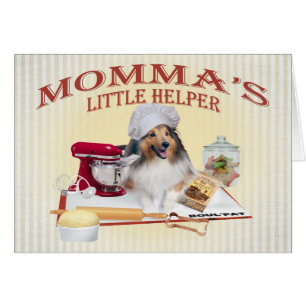 Tarjetas del ayudante de Sheltie Momma