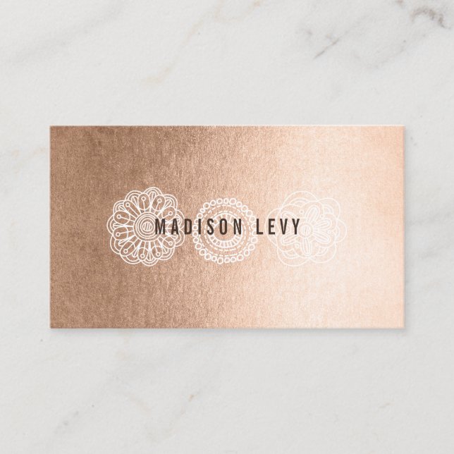 Tarjetas del Beautician del aerosol de bronce del (Anverso)